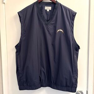 Cutter & Buck San Diego Chargers NFL Mens Vest Navy Microfiber Size XL Golf Logo
